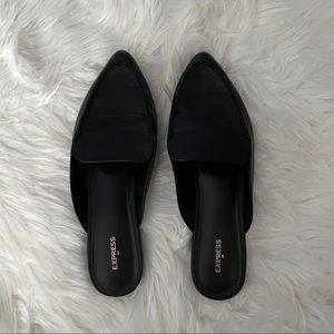 Express Black Slip on Mules